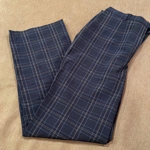 Sag Harbor navy plaid dress pants